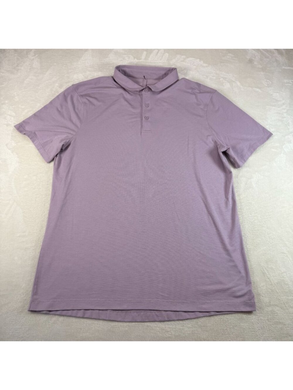 Lululemon Mens XL Evolution Athletic Polo Shirt Light Purple Outdoor Athleisure